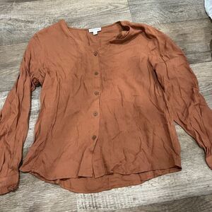Frank & oak medium Women's Button-Up Top in Brown